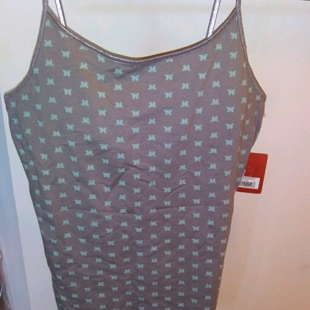 Mossimo Grey Butterfly Cami Built In Shelf Bra